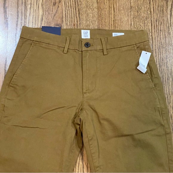 GAP Essential Khaki Slim Leg GapFlex Mid Rise Palomino Brown 29x30 Stretch Waist - Picture 2 of 6